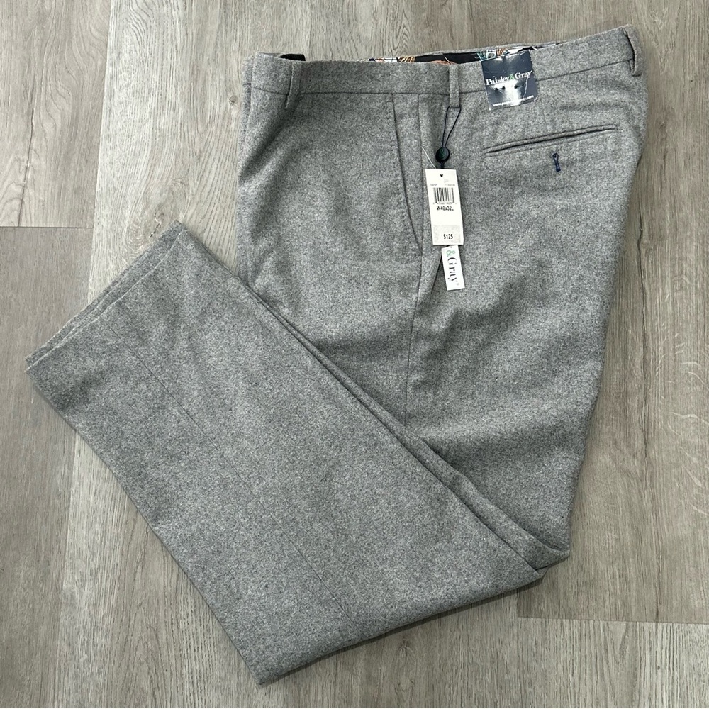 paisley and grey slim fit titanium Dress Paint 5465p Grey‎ Size 40x32 Mens